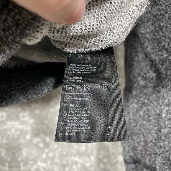 H&M Gray Marled Cropped Sweatshirt - Size Medium - Exposed Back Brass Zipper - Picture 5 of 7